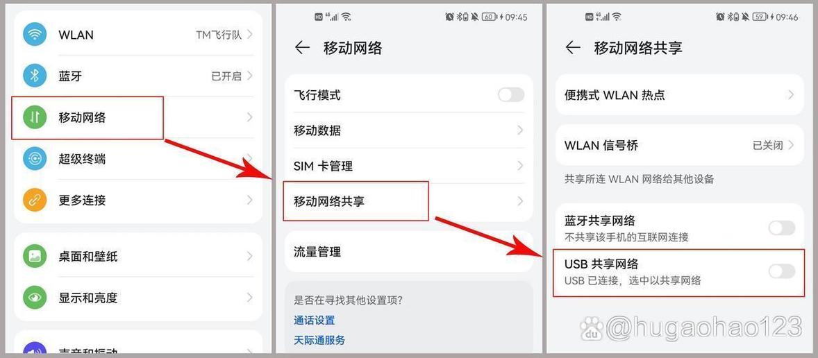 华为手机usb共享网络图标