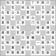 中文填字游戏游戏