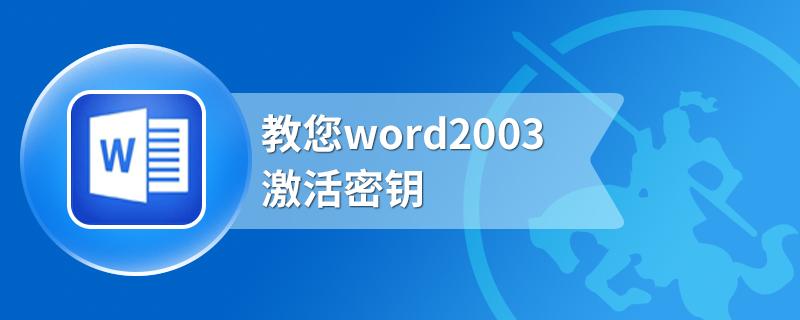 word2003密钥