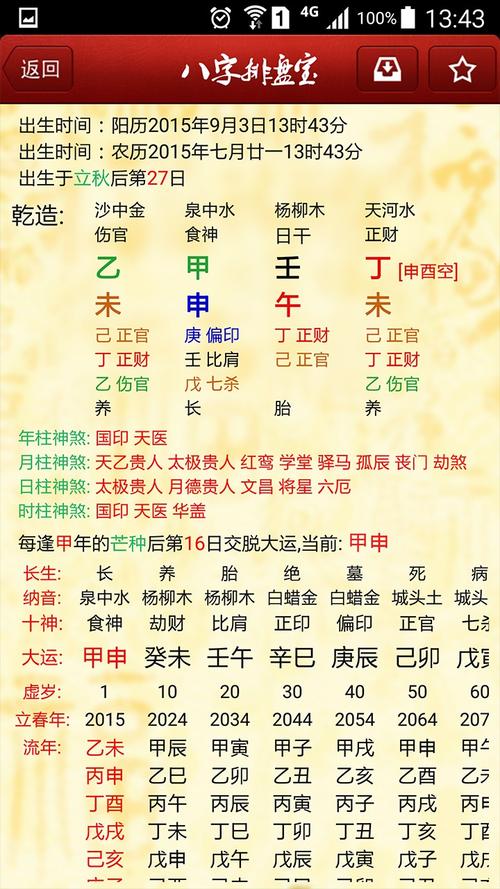 元亨利贞八字排盘系统