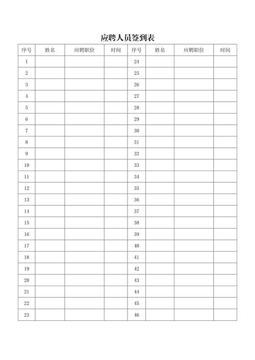 人员签到表模板游戏截图